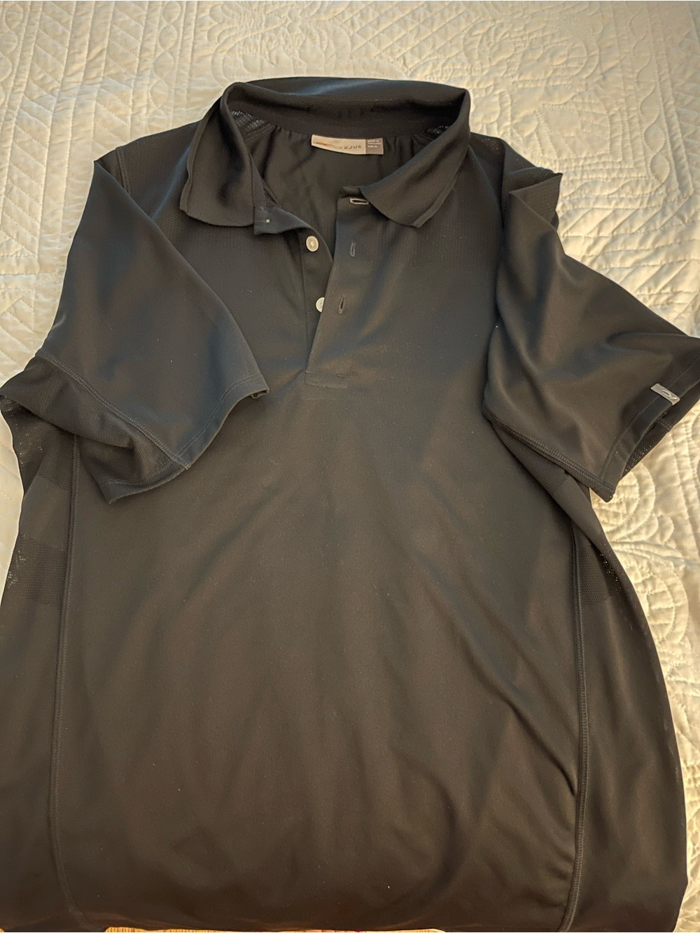 KJUS Men's Golf Polo Shirt Size Small 48 Black Performance Short Sleeve No Logo
